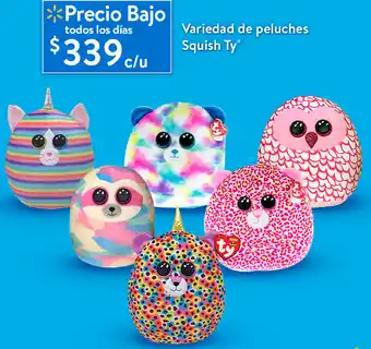 Walmart Variedad de Peluches Squish Ty oferta