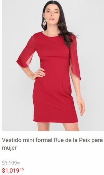 Vestido Midi Formal Rue de La Paix para Mujer oferta en Liverpool