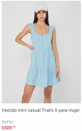 Liverpool Vestido Mini Casual That's It para Mujer oferta