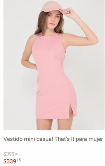 Liverpool Vestido Mini Casual That's It para Mujer oferta