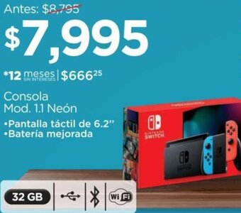 Chedraui Consola Mod. 1,1 Neón oferta