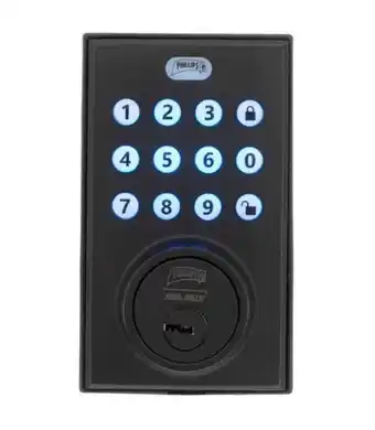 Cerradura digital phillips pcd265 negro.