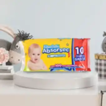 Toallitas húmedas kleenbebé absorsec 100 pzas