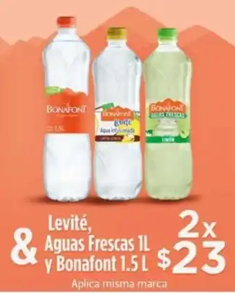 BONAFONT Levité, & Aguas Frescas 1L y Bonafont 1.51L