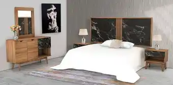 Muebles Dico Recámara king size / matrimonial matisse café 5 piezas oferta