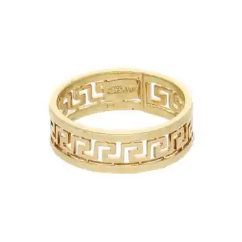 Nacional Monte de Piedad Anillo abierto motivo grecas en oro amarillo 14 kilates. oferta