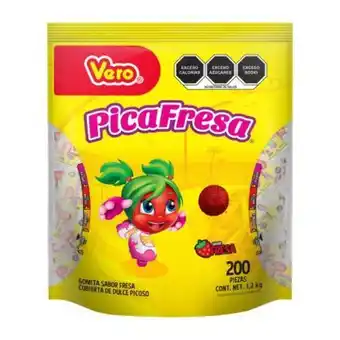 Gomitas confitadas pica fresa dulces vero 200 pzas