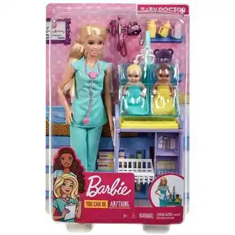 Juguetrón Mattel barbie set de pediatra rubia con gemelos gkh23 oferta