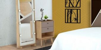 Muebles Dico Cómoda con espejo niro beige oferta