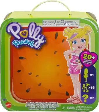 Mattel polly pocket paquete de modas sorpresa con accesorios sandia gvy52
