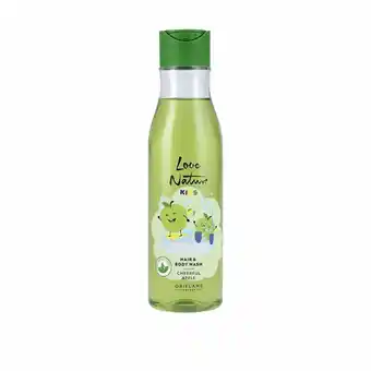 Jabón líquido para cuerpo y cabello con manzana love nature kids