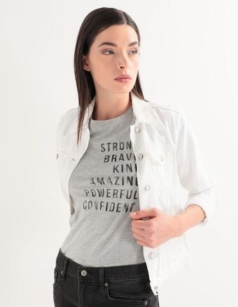 GAP Playera manga corta cuello redondo para mujer oferta