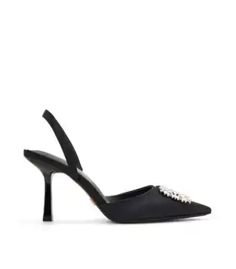 Zapatillas slingback lareine con tacón medio cuadrado y pedrería mujer