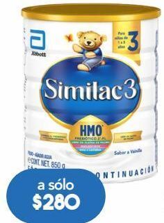 Farmacia San Pablo Similac etapa 3 fórmula de continuación para niños de 1 a 3 años con hmo 850 g oferta