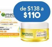 Garnier crema facial skin active express aclara