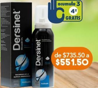 Farmacia San Pablo Dersinet medihealth minoxidil 5% tratamiento de la alopecia androgénica 100 g oferta
