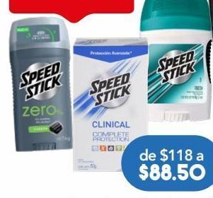 Speed stick antitranspirante en barra clinical complete ultra seco