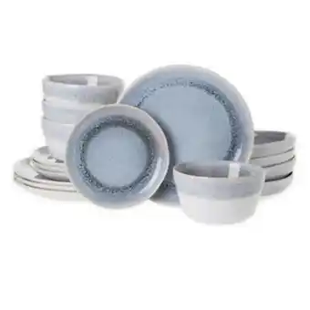 Bed Bath & Beyond Vajilla de cerámica bee & willow™ weston color gris niebla, 16 piezas oferta