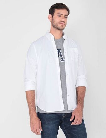 Liverpool Camisa casual de algodón manga larga para hombre oferta