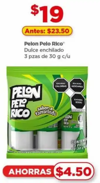 Pelon Pelo Rico Dulce Enchilado 3 pzas de 30g
