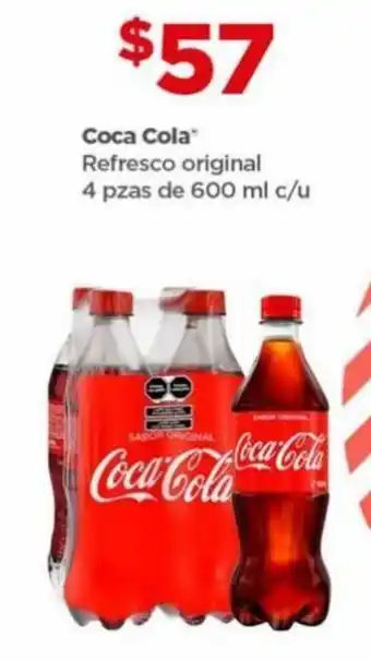 Bodega Aurrerá Coca-Cola Refresco Original 4 pzas de 600ml oferta