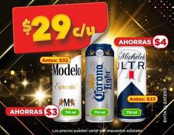 Bodega Aurrerá Modelo Especial / Corona Light / Michelob Ultra 710ml oferta