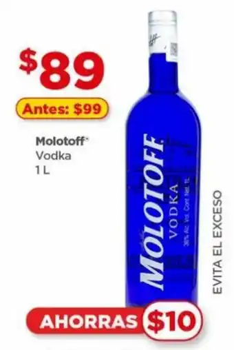 Bodega Aurrerá Molotoff Vodka 1L oferta