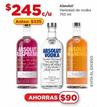 Absolut Variedad de Vodka 750ml