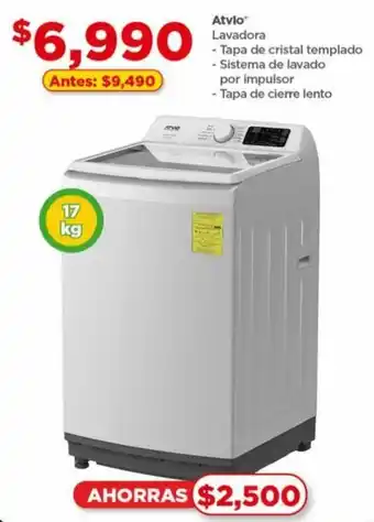 Bodega Aurrerá Atvio Lavadora 17kg oferta