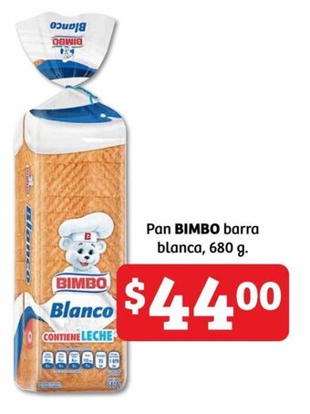 Soriana Híper Pan BIMBO barra blanca, 680 g. oferta