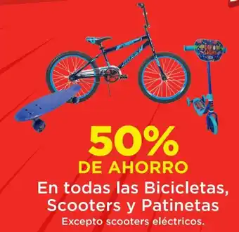 En todas las Bicicletas, Scooters y Patinetas Excepto scooters eléctricos