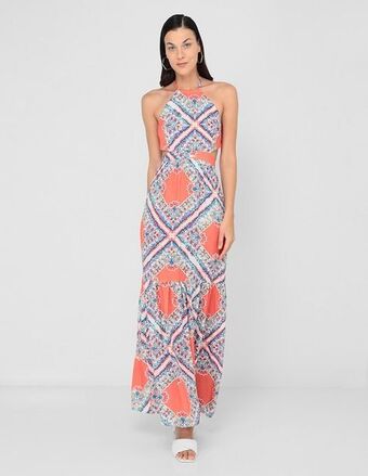 Vestido maxi casual map para mujer