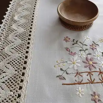 Sears Camino de mesa natural 40 cm x 1.80 m le crochet oferta