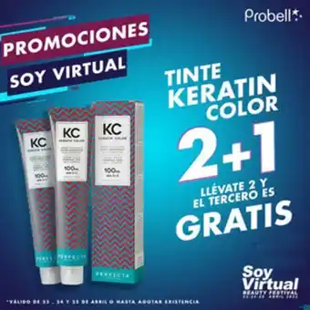 Probell Tinte keratin color 100ml+peroxido oferta