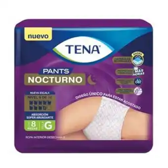 Tena pants mujer night g 8 unidades