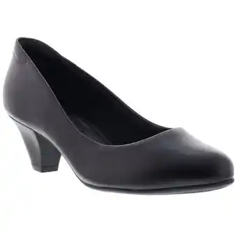 Sears Zapatilla lisa con tacón bajo negra modare oferta