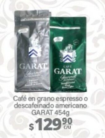 La Comer Café en grano espresso o descafeinado americano GARAT 454g oferta