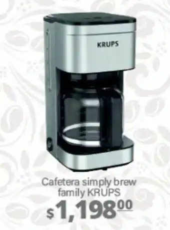 La Comer Cafetera simply brew family KRUPS oferta