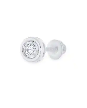 Joyerías Bizzarro Arete individual de oro blanco con fino diamante al centro oferta