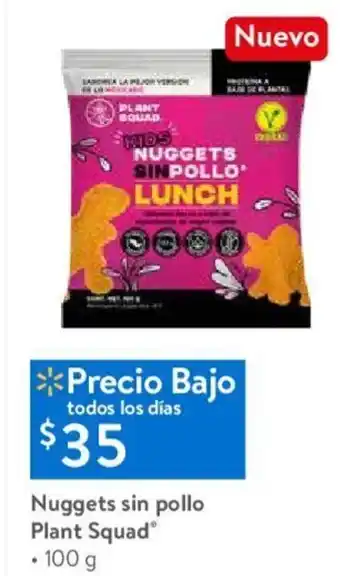 Walmart Express Nuggets sin pollo Plant Squad 100g oferta