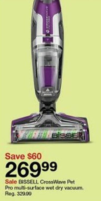 Sale BISSELL CrossWave Pet Pro multi-surface wet dry vacuum