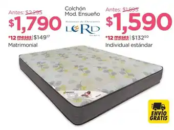 Chedraui Colchón Mod. Ensueño Matrimonial LORD oferta
