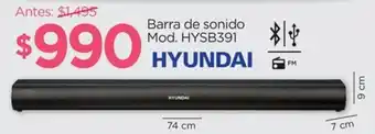 Chedraui Barra de sonido Mod. HYSB391 HYUNDAI oferta