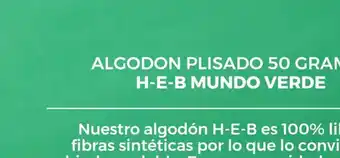 HEB ALGODON PLISADO 50 GRAMOS H-E-B MUNDO VERDE 50g oferta