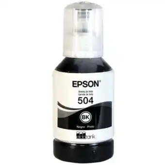 Botella de tinta epson t504 negra 127ml