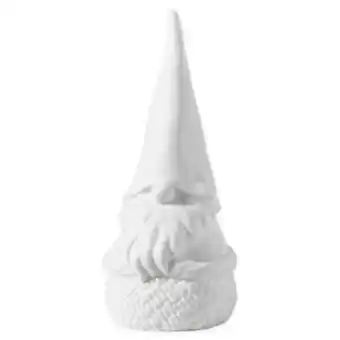 Figura decorativa de porcelana marmalade™ gnomo con luz led de 22.86 cm color blanco