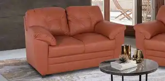 Muebles Dico Sofá 2 plazas de piel derby confort camello oferta