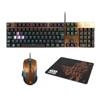Kit gamer primus mandalorian star wars teclado + mouse + mouse pad
