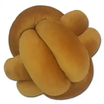 Muebles Dico Cojín chico nudo terciopelo amarillo oferta