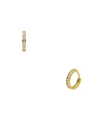 Joyerías Bizzarro Arracadas de oro amarillo 14k con zirconias oferta